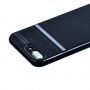 Eleganten ovitek z brušeno teksturo za Apple iPhone 8 Plus - črna