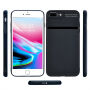 Eleganten ovitek z brušeno teksturo za Apple iPhone 8 Plus - črna