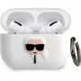 Karl Lagerfeld Karl Head silikonski ovitek za AirPods Pro - bela