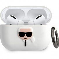 Karl Lagerfeld Karl Head silikonski ovitek za AirPods Pro - bela
