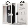 Karl Lagerfeld Stack White Logo silikonski ovitek za iPhone 12 Pro Max - črna