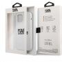 Karl Lagerfeld Stack Black Logo silikonski ovitek za iPhone 12 Pro Max - bela