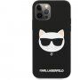 Karl Lagerfeld Choupette Head silikonski ovitek za iPhone 12 Pro Max - črna
