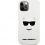 Karl Lagerfeld Choupette Head silikonski ovitek za iPhone 12 Pro Max - bela
