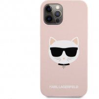 Karl Lagerfeld Choupette Head silikonski ovitek za iPhone 12 Pro Max - roza