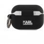 Karl Lagerfeld Rue St. Guillaume silikonski ovitek za AirPods Pro - črna