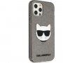 Karl Lagerfeld Choupette Head Glitter ovitek za iPhone 12 Pro Max - črna
