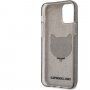 Karl Lagerfeld Choupette Head Glitter ovitek za iPhone 12 Pro Max - črna