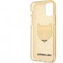 Karl Lagerfeld Choupette Head Glitter ovitek za iPhone 12 mini - zlati