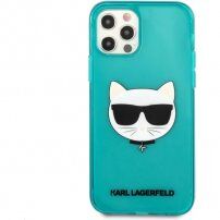Karl Lagerfeld Choupette Head ovitek za iPhone 12 Pro Max - turkizna