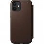 Nomad Rugged Folio usnjen flip ovitek z MagSafe za iPhone 12 mini - rjava