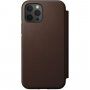 Nomad Rugged Folio usnjen flip ovitek z MagSafe za iPhone 12 / 12 Pro - rjava