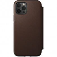 Nomad Rugged Folio usnjen flip ovitek z MagSafe za iPhone 12 / 12 Pro - rjava