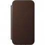 Nomad Rugged Folio usnjen flip ovitek z MagSafe za iPhone 12 / 12 Pro - rjava
