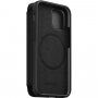 Nomad Rugged Folio usnjen flip ovitek z MagSafe za iPhone 12 mini - črna