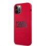 Karl Lagerfeld Stack Black Logo silikonski ovitek za iPhone 12 Pro Max - rdeče