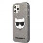 Karl Lagerfeld Choupette Head Glitter ovitek za iPhone 12 Pro Max - črna