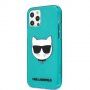 Karl Lagerfeld Choupette Head ovitek za iPhone 12 Pro Max - turkizna