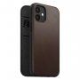 Nomad Rugged Folio usnjen flip ovitek z MagSafe za iPhone 12 mini - rjava