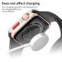 Zaščitno ohišje z bleščicami in kaljenim steklom za Apple Watch 44mm - srebro