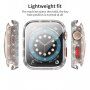 Zaščitno ohišje z bleščicami in kaljenim steklom za Apple Watch 44mm - siva