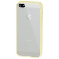 Ultra tanek pokrov z barvnim okvirjem za Apple iPhone 5 / 5S / SE (2016) - rumena