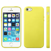 Ovitek v originalni Apple zasnovi za iPhone 5 / 5S / SE (2016) - rumena