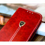 Zaščitna torba iz umetnega usnja Apple iPhone 5 / 5S / SE (2016) - rdeče