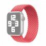 Najlonski pašček s pletenim vzorcem za Apple Watch 42mm / 41mm / 40mm / 38mm - L - roza