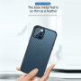 Ovitek s teksturo iz ogljikovih vlaken in zaščitnim okvirjem za iPhone 12 mini - črna