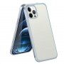 Ovitek s teksturo iz ogljikovih vlaken in zaščitnim okvirjem za iPhone 12 mini - srebro