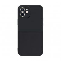 Zaščitni ovitek z žepkom za kartice za iPhone 12 - črna