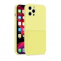 Zaščitni ovitek z žepkom za kartice za iPhone 12 Pro Max - rumena