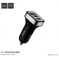 Avtomobilski polnilnik HOCO (5V / 3.1A) z dvema USB vhodoma za Apple iPhone / iPad / iPod - črna