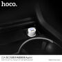 HOCO komplet za polnjenje avtomobilov z dvema USB vhodoma in lightning kablom za Apple naprava - bela