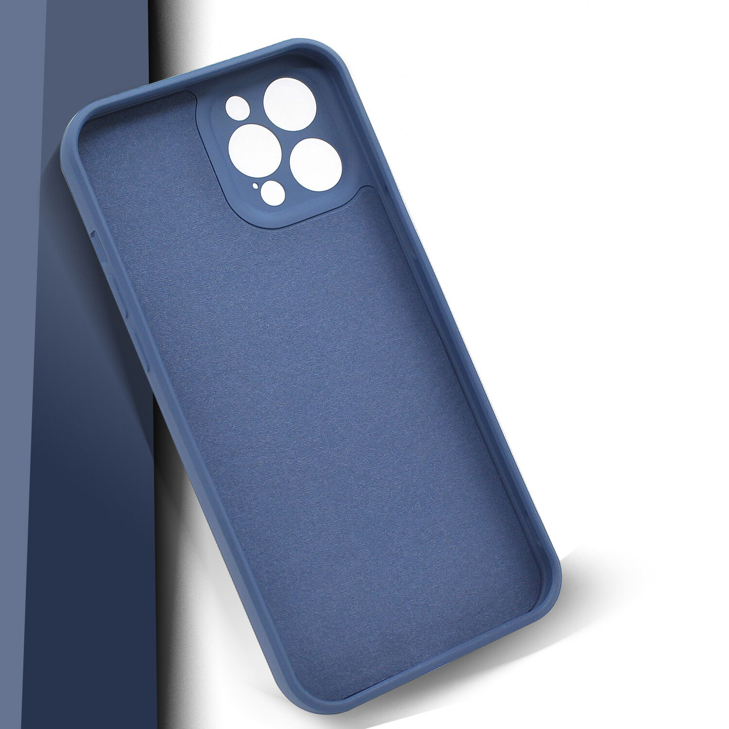Zaščitni ovitek z žepkom za kartice za iPhone 12 Pro Max - temno modra