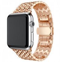 Eleganten jermen iz nerjavečega jekla za Apple Watch Ultra 49mm / 46mm / 45mm / 44mm / 42mm - rose gold