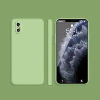 Silikonski zaščitni ovitek z ravnimi robovi za iPhone XS Max - zelena