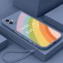 Silikonski etui "Lucky Day" s paskom za iPhone 11 Pro Max - sivo-moder
