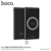 HOCO powerbanka 8000mAh z brezžičnim polnjenjem za Apple iPhone - črna
