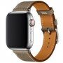 Usnjeni pašček za Apple Watch Ultra 49mm / 46mm / 45mm / 44mm / 42mm - sivo-rjava