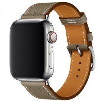 Usnjeni pašček za Apple Watch Ultra 49mm / 46mm / 45mm / 44mm / 42mm - sivo-rjava