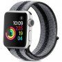 Najlonski pašček s črtami za Apple Watch Ultra 49mm / 46mm / 45mm / 44mm / 42mm - sivo-črna