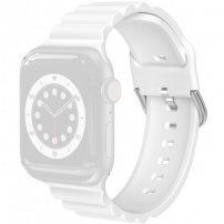 Elegantni silikonski trakec za Apple Watch Ultra 49mm / 46mm / 45mm / 44mm / 42mm - bela