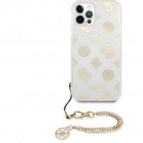 Guess Chain Peony ovitek za iPhone 12 Pro Max - zlati