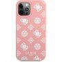 Guess Liquid Silicone White Peony ovitek za iPhone 12 Pro Max - roza