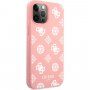 Guess Liquid Silicone White Peony ovitek za iPhone 12 Pro Max - roza