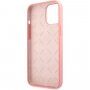 Guess Liquid Silicone White Peony ovitek za iPhone 12 Pro Max - roza