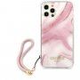 Guess Marble ovitek za iPhone 12 Pro Max - roza