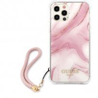 Guess Marble ovitek za iPhone 12 Pro Max - roza
